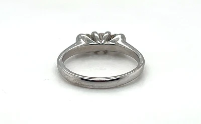 0.50ct Diamond & 18ct White Gold Trilogy Ring 4.1g