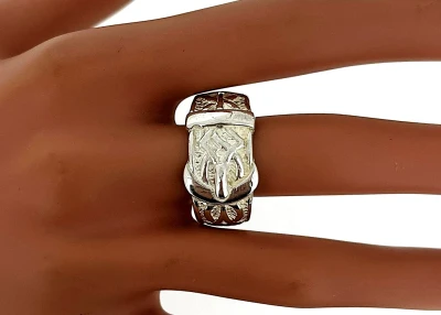 13.5mm Silver Buckle Ring 15g