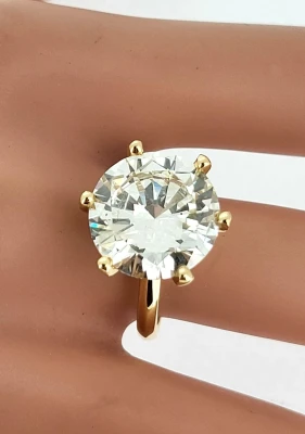 7.75ct Diamond & 18ct Gold Solitaire Ring 5.4g