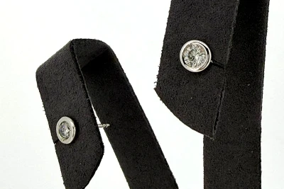 0.45ct Diamond & 18ct White Gold Solitaire Stud Earrings 1.0g