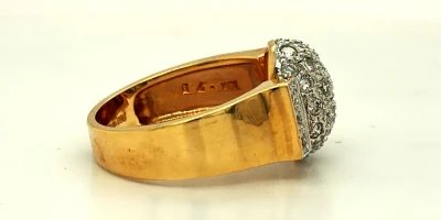 0.50ct Diamond & 18ct Gold Dress Ring 7.08g