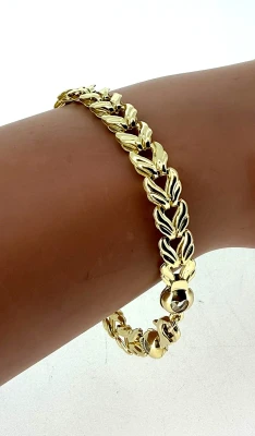 9ct Gold Fancy 7.5mm Bracelet 7.5inch