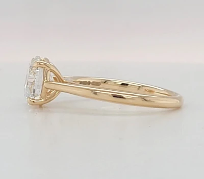 2.00ct Lab Grown Diamond & 9ct Gold Solitaire Ring 2.7g Size M