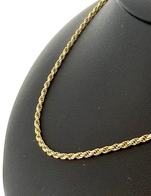 9ct Gold 2mm Rope Chain 5.0g 16 Inch