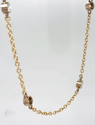 1.75ct Diamond & 18ct Gold Chain 7.5g 16inch
