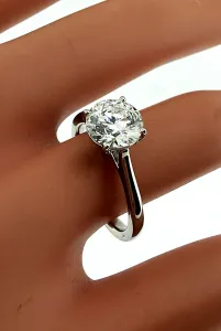 1.50ct Lab Grown Diamond & Platinum Solitaire Ring 5.0g