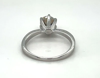 0.75ct Diamond & 18ct White Gold 6 Claw Solitaire Ring 3.2g