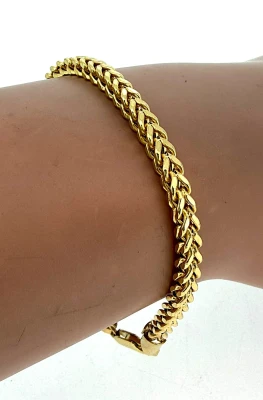 9ct Gold 3.5mm Fancy Spiga Bracelet 7.0Inch