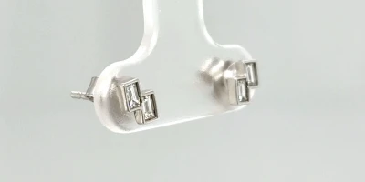 0.22ct Diamond & 9ct White Gold Stud Earrings 0.8g