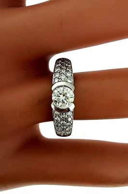 1.00ct Diamond & Platinum Solitaire/Dress Ring 7.4g