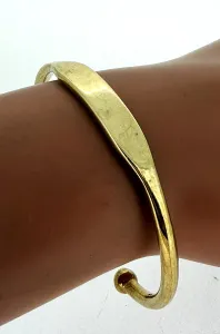 Solid 9ct Gold 7.5mm Torque Bangle 23.4g 7.5Inch