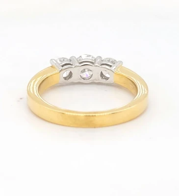 1.00ct Diamond & 18ct Gold Trilogy/Eternity Ring 5.0g