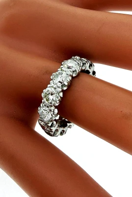 2.10ct Diamond & 18ct White Gold 5.0mm Full Band 6.5g