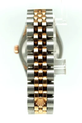 Rolex 26mm DateJust Pink Diamond Dot Dial (2015 Box & Papers) 18ct Rose Gold & Stainless Steel