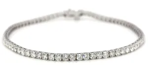 3.50ct Diamond & 18ct White Gold Tennis Bracelet 7.5g