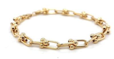 9ct Gold Fancy Link 6.0mm Bracelet 7.5Inch