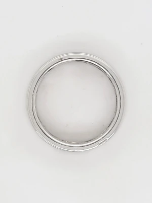 0.10ct Diamond & 18ct White Gold " AMOUR" Wedding Band 7.2g