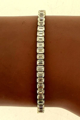 8.00ct Lab Grown Diamond & 9ct Gold Tennis Bracelet 8.8g 7.5 Inch