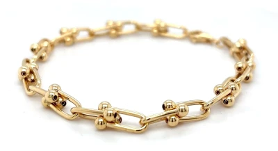 9ct Gold Fancy Link 6.0mm Bracelet 7.5Inch
