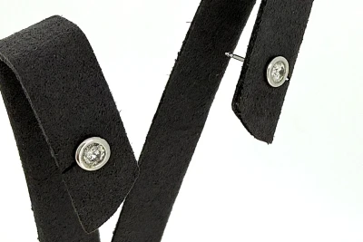 0.45ct Diamond & 18ct White Gold Solitaire Stud Earrings 1.0g