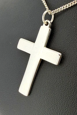 Sterling Silver Plain Cross Pendant 5.2g ( 35 x 25 x 2.0mm )