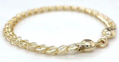 9ct Gold Fancy 5.5mm Bracelet 7.5inch