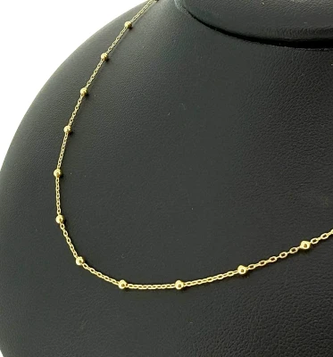 9ct Gold 1.8mm Fancy Ball Chain 18 Inch